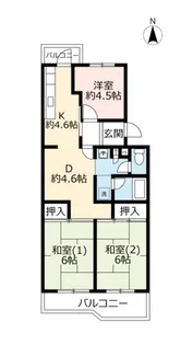 UR千里春日台【3階】の間取り