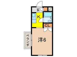 サンロ-レル仁川【1階】の間取り