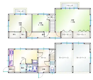 茨城県常陸大宮市東野【一戸建】の間取り