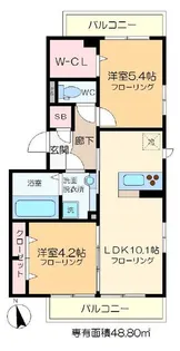 ソシア青井【3階】の間取り