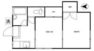 ユタカハイツ【1階】の間取り