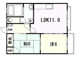 メゾン矢賀【2階】の間取り