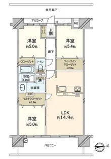 アルファステイツ青江II【2階】の間取り