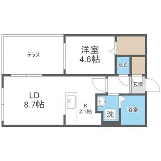 セントフィールドNorth4【1階】の間取り