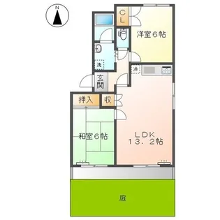 愛知県名古屋市守山区城土町【アパート】の間取り