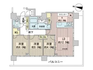 ブランズタワーアイム札幌大通公園【21階】の間取り