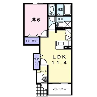 メゾン・ジェルメII【1階】の間取り