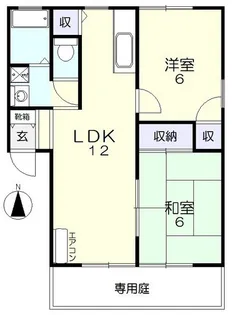 グリーンハイツA【1階】の間取り