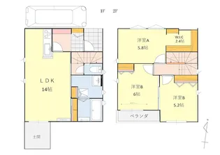 埼玉県川越市通町【一戸建】の間取り