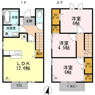 デュープレックス夢咲の間取り