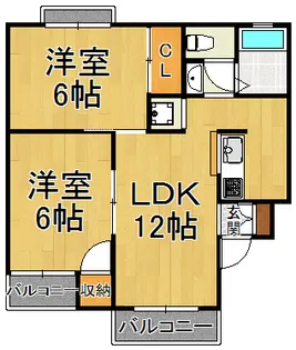 兵庫県西宮市天道町【アパート】の間取り