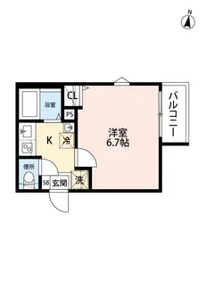 グランクオール千川【2階】の間取り
