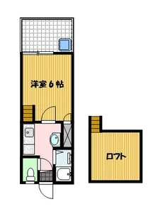 クイーンパレス坂本【1階】の間取り