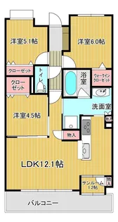 山形県山形市木の実町【マンション】の間取り