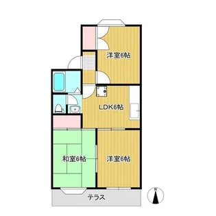 メゾン アンソレイエ【1階】の間取り