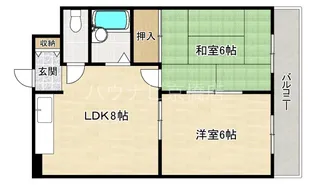 大阪府大阪市旭区大宮3【マンション】の間取り