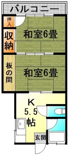 木村コーポ【2階】の間取り