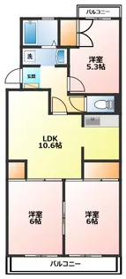 神奈川県小田原市久野【マンション】の間取り