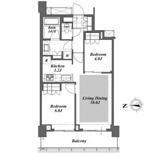 東京都中央区勝どき1【マンション】の間取り