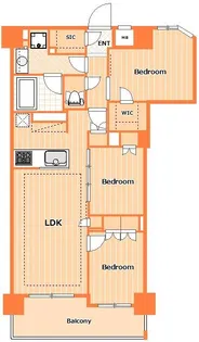 ディームス横濱青木町【4階】の間取り