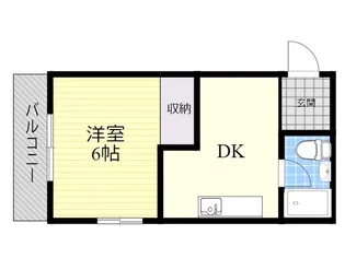 1DKの間取り画像