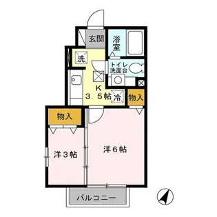 セジュールルーエ I【1階】の間取り