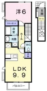 クレメントB【2階】の間取り