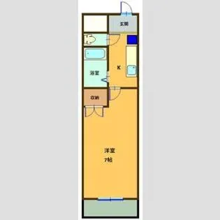 クレールたつた【4階】の間取り