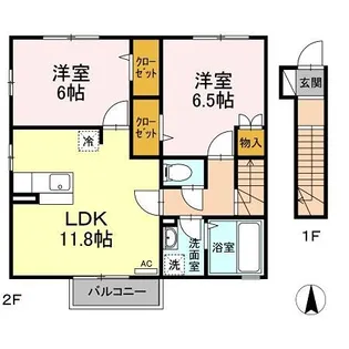 東京都あきる野市伊奈【アパート】の間取り