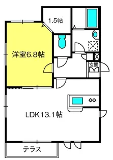 サニーコート【1階】の間取り