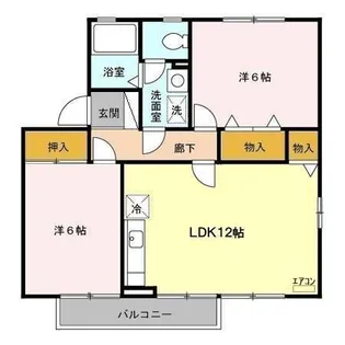 埼玉県行田市富士見町2【アパート】の間取り