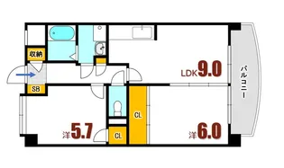 ステージT0【2階】の間取り