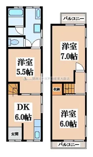 大阪府東大阪市吉田8【一戸建】の間取り