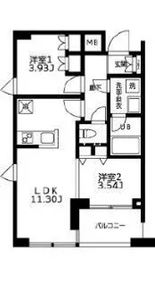 カーザビアンカ【7階】の間取り