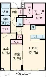 アジールコート都立大学【3階】の間取り