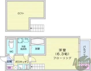 ハーモニーテラス旭丘堤3【1階】の間取り