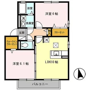 メゾン・クレシアA【1階】の間取り