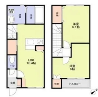 東京都品川区南品川5【アパート】の間取り