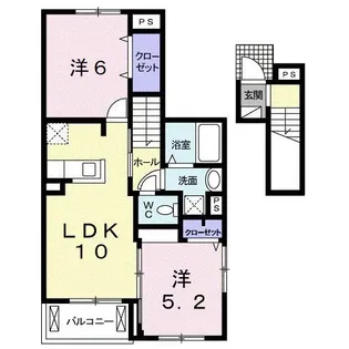 モデッサ宮前【2階】の間取り