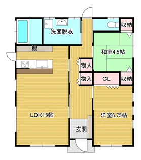 山口県岩国市由宇町中央2【一戸建】の間取り