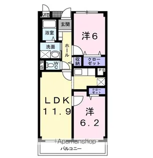茨城県神栖市平泉【マンション】の間取り