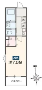 東京都小平市小川町1【アパート】の間取り