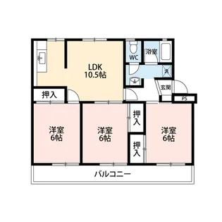 グローリオ北新II【1階】の間取り