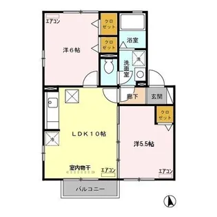 フォンテーヌII【1階】の間取り