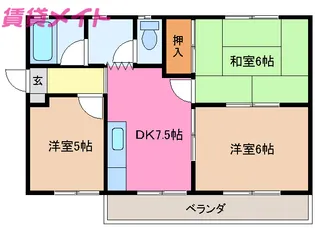 コーポ ラ メール【2階】の間取り