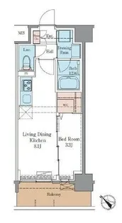 LUXENA+PAWS南行徳【2階】の間取り