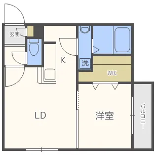 amu南郷【1階】の間取り