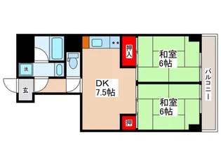 サンビュ-北田園【1階】の間取り