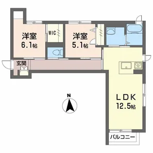 BEREO Comfort Kitashimada【2階】の間取り