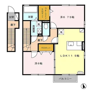 グランソシエ A【2階】の間取り
